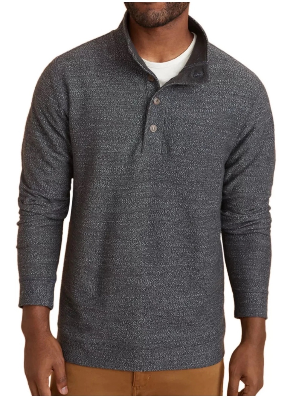 Marine Layer Clayton Boucle Textured Knit Pullover Sweatshirt large